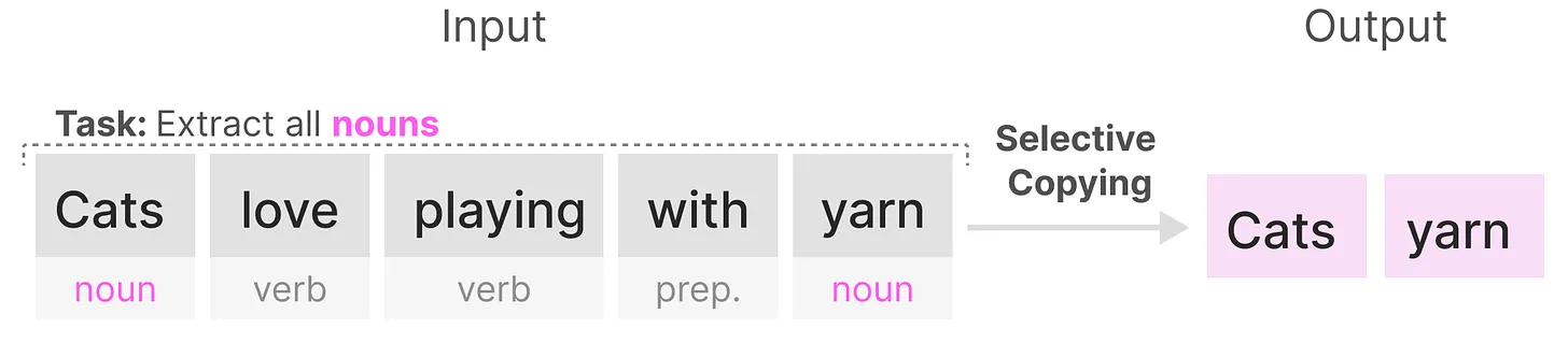 Specific Example of Selective Copying tasks