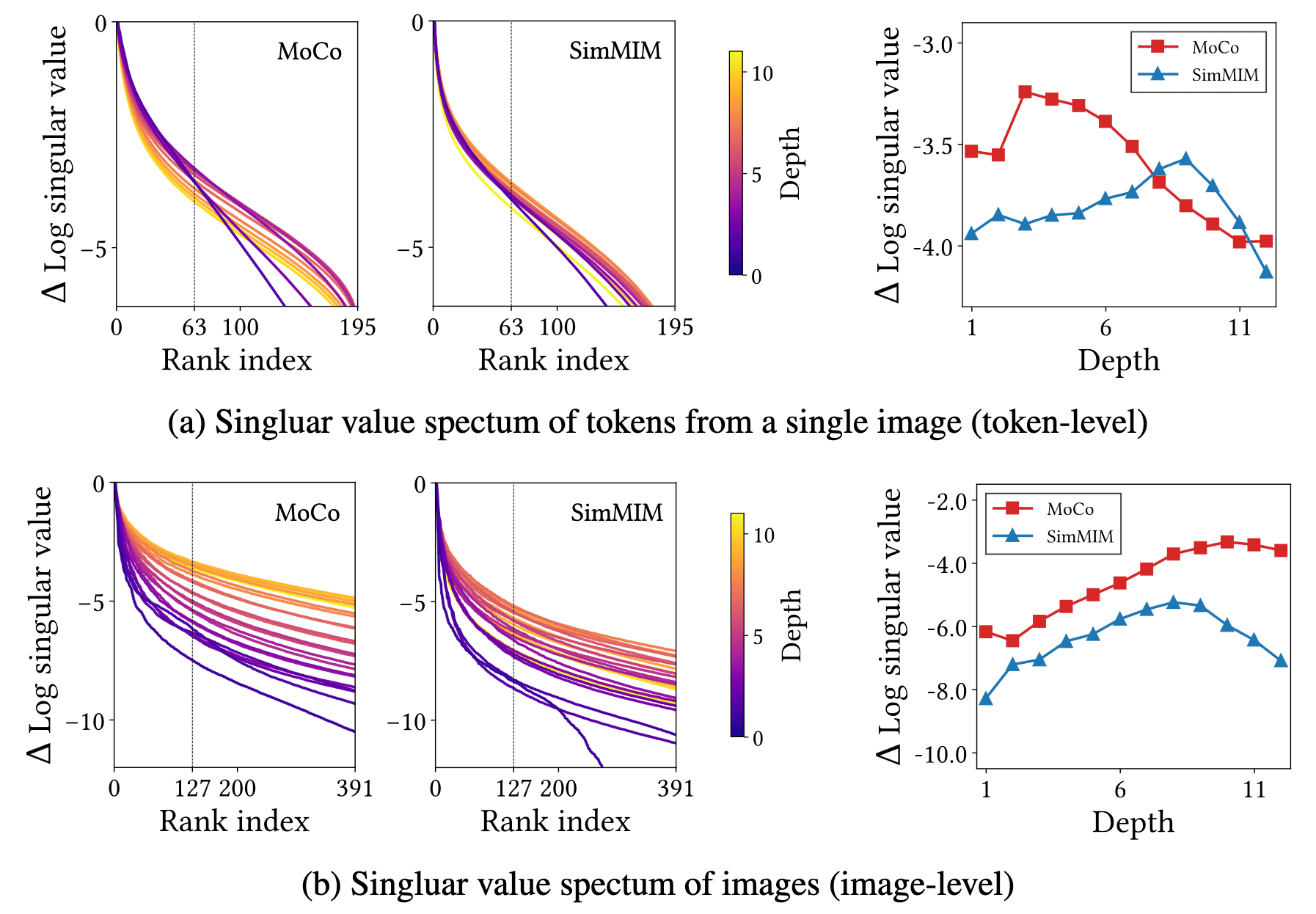 CL barely changes or even decreases the distribution volume of tokens from a single image